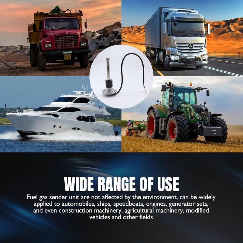 OXCANO Marine Fuel Sending Unit 240-33ohms 6" (150mm) for Boat Fuel Tank Sender Stainless Steel Fuel Lever Sending Units Water Fuel Gauge Sender for Car Truck Vehicle - Image 4